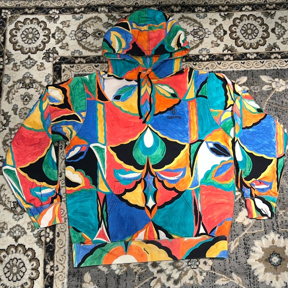 Supreme/Emilio Pucci Hooded Sweatshirt, used, size medium. Good condition